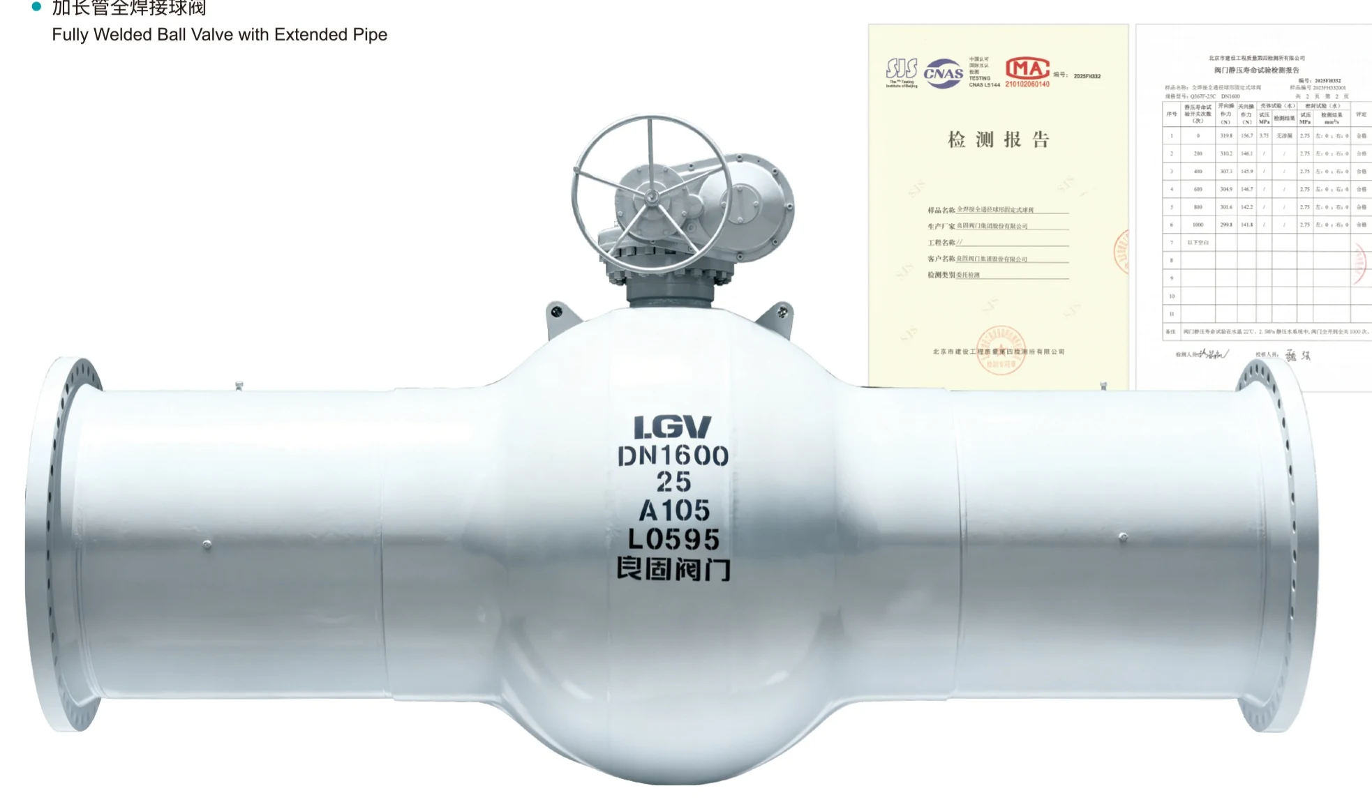 Pneumatic Fully Welded Ball Valve catalog image