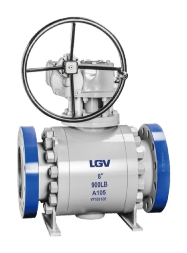 Three-piece forged steel hard-sealed fixed ball valve