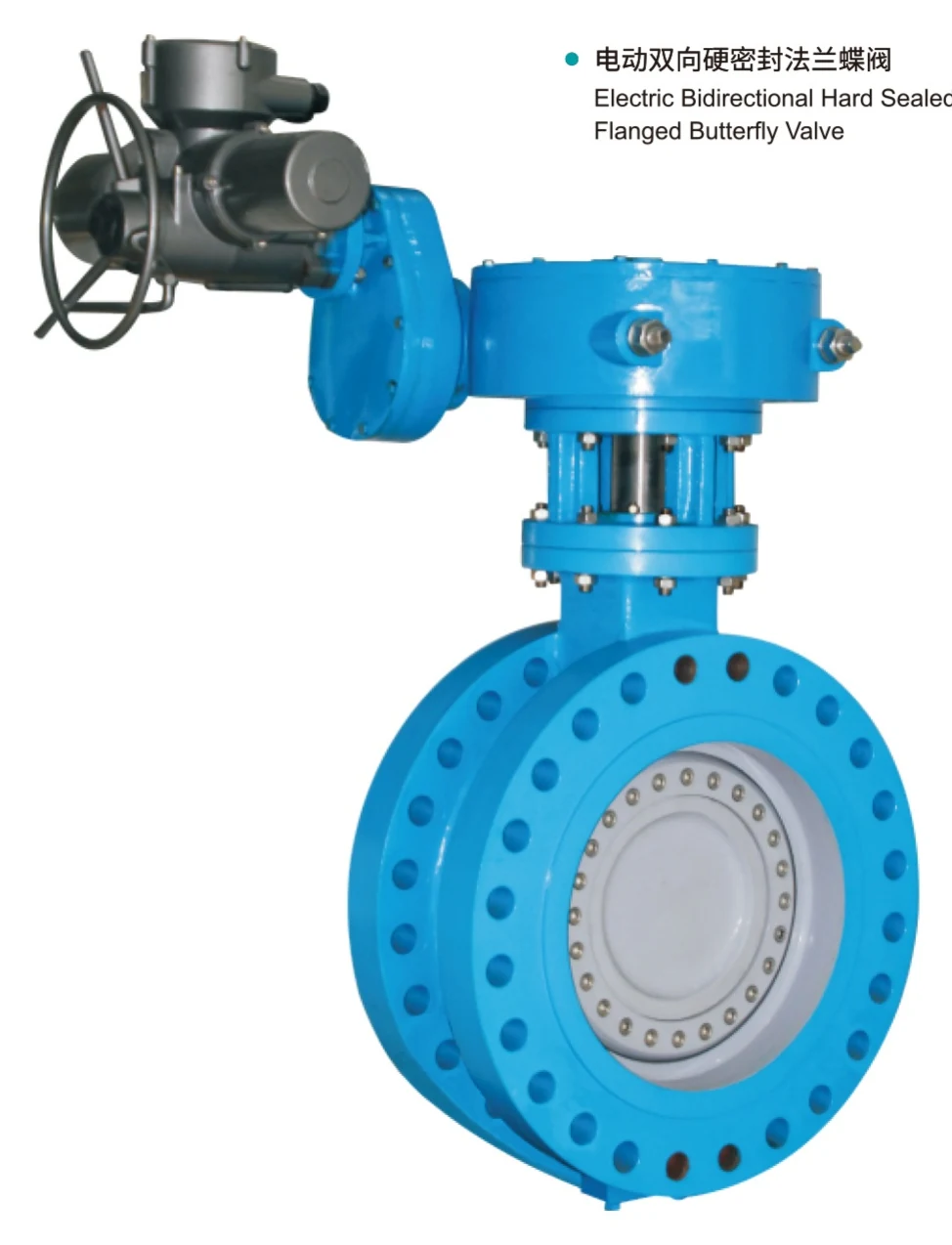 Electric Bidirectional Hard Sealed Flanged Butterfly Valve catalog image
