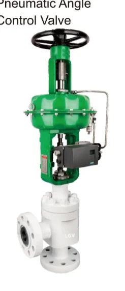 Pneumatic angle control valve
