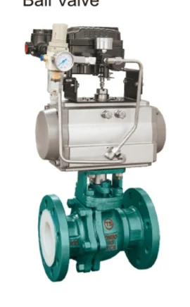 PTFE-lined flanged ball valve