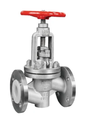 PTFE Lined Angle Globe Valve catalog image