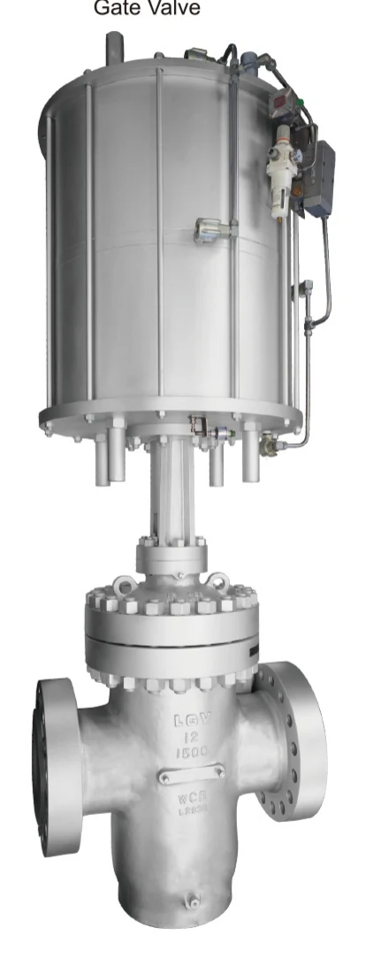 Actuated slab gate valve from the documented oilfield valve series